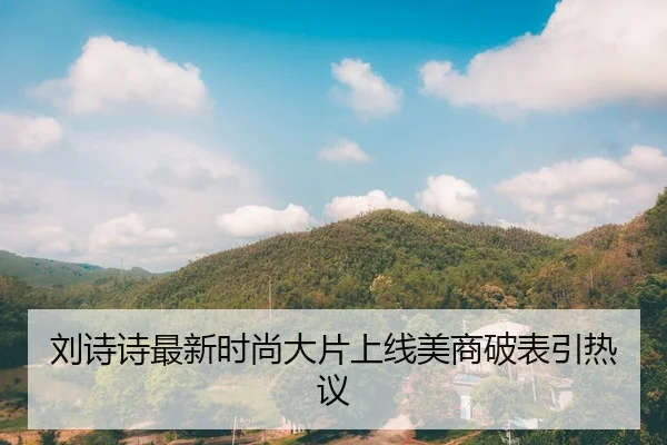 刘诗诗最新时尚大片上线美商破表引热议